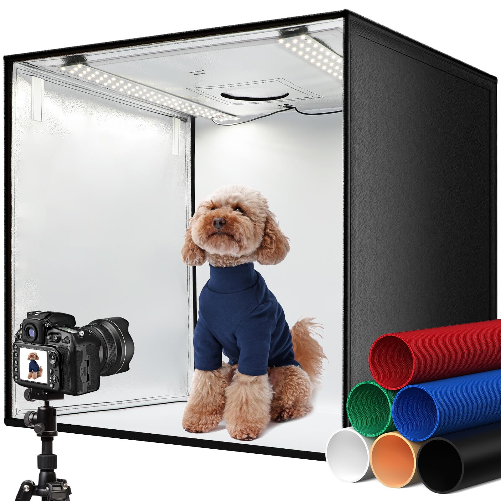 Amazon | DUCLUS 撮影ボックス 60cm 折りたたみ 簡易写真